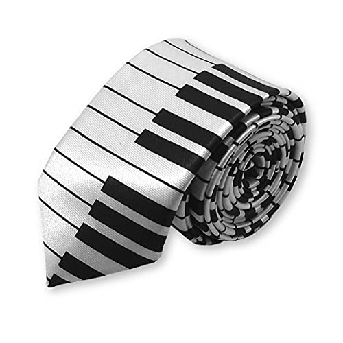 Cravate slim étroite et fine fantaisie piano"note de musique" finitions main Cover