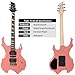 Fojill Heavy Metal Cool Shape Electric Guitar Kit Set Beginner Starter Combo Package Bundle 20W Amplifier Amp Accessory Padded gig Bag,Picks, Cable,Strap,Extra Strings (FCGK-60, Pink)