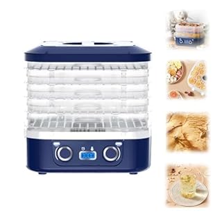 Home Food Freeze Dryer Machine with 5 Trays, Freeze Dried Machine with Adjustable Timer and Temperature Control, Two Knob Fully Automatic Freeze Dryer Machine for Fruits Meat Vegetables Candy(Blue)