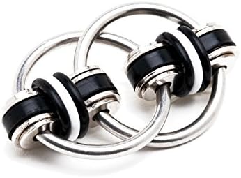 FIDGETLAND Stephie - As Seen on Shark Tank - ADHD/ADD, Stress & Anxiety, Bike Chain Fidget, Classroom Approved | Solid Rings | Size M