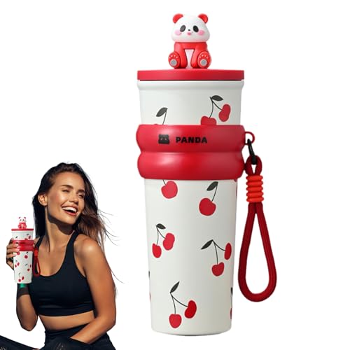 Gourde pour filles avec couvercle étanche et motif animé résistant