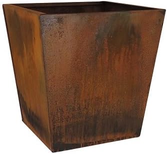 Nice Corten Tapered Square Planter 16 inch
