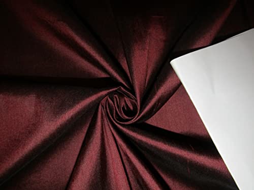 Tissu Dupion soie bordeaux noir infroissable et rigide pour costume structuré