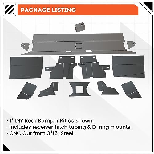 Image of ECOTRIC DIY Rear Bumper Kit Metal Compatible with 84-01 Jeep Cherokee XJ