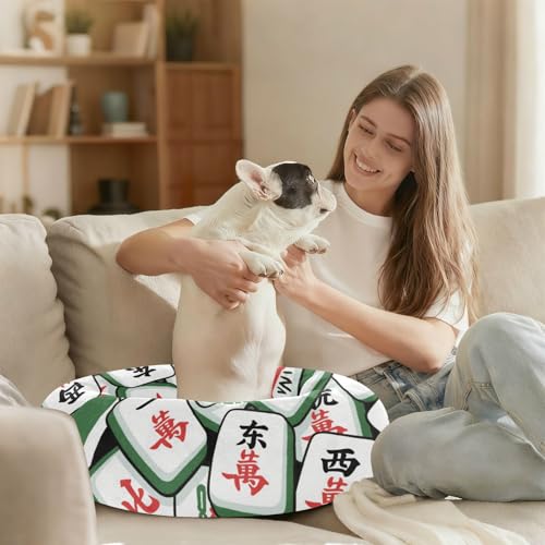 Lit pour chien mahjong panier chat beignet petit modèle coussin vert S - 7