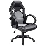 Furmax High Back Office Gaming Chair Computer Desk Chair,Ergonomic Adjustable Racing Chair,Task Swivel Executive Chair with Lumbar Support (Gray)