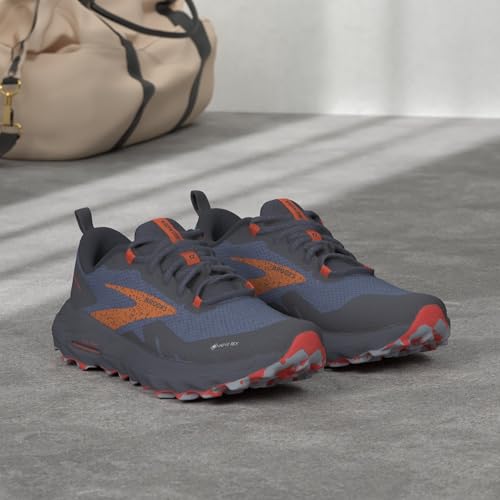 Brooks Women’s Cascadia 17 GTX Waterproof Trail Running Shoe - Navy/Bittersweet/Peacoat - 9.5 Medium