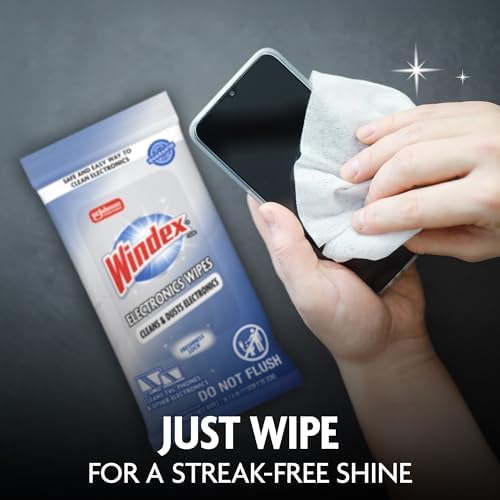 Windex Electronic Cleaning Wipes, Pre-Moistened Screen Wipes for TVs, Phones, and Other Electronics, Resealable for a Freshness Lock, 25 Count — view 5