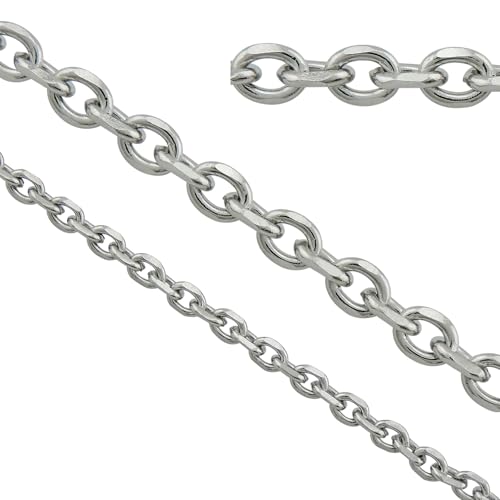 Coiris 6.6 Feet Stainless Steel Cable Chain for Jewelry Making Bulk 6mm Soldered Link Chain Spool for DIY Necklaces Bracelets Crafts Anti-Tarnish Metal Chain Roll (No Clasps Included)