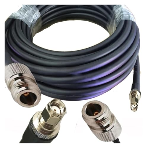 Câble LMR400 RP-SMA coaxial 15m à faible perte pour liaison radio amateur stable