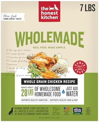 The Honest Kitchen Human Grade Wholemade™ Dehydrated Whole Grain Dog Food - Complete & Balanced Meal or Topper - Chicken 7 lb Box