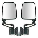 Black Manual Side View Door Mirrors Left/Right Pair Set for 87-02 Jeep Wrangler