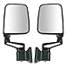 Black Manual Side View Door Mirrors Left/Right Pair Set for 87-02 Jeep Wrangler