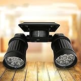 ICOCO Solar Motion Light 14 LEDS PIR Motion Sensor Light Dual-head Outdoor Spotlight Garden Light Day White