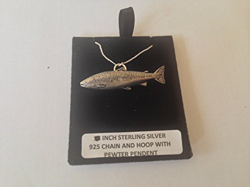 Collier saumon Atlantic Salmon argent et sa boîte cadeau Prideindetails