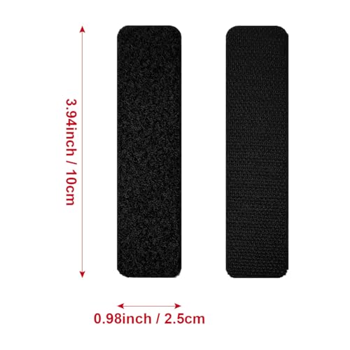 Image of 1x4 inch Hook and Loop Strips with Adhesive, Nylon Heavy Duty Hook and Loop Tape, Excellent Grip, Non-Adhesive, Interlocking Tape,for Sewing, Crafting,DIY,Wall Adhesive Strips - 18 Sets