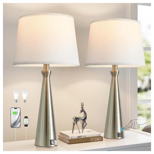 Seealle Set of 2 Modern Table Lamps
