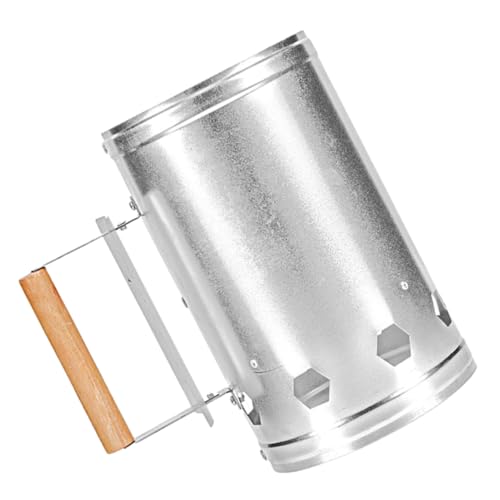 Garneck Cañón De Encendido para Barbacoa Al Aire Cubo Metálico con Función De Encendido y Parrilla Portátil para Camping y Exteriores Hecho De Material Resistente