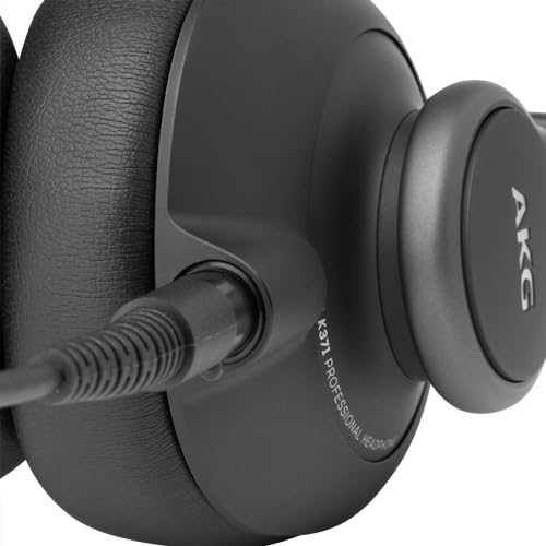 AKG Pro Audio K371 Wired Over-Ear, Closed-Back, Foldable Professional Recording Studio Headphones, Studio Monitor Mixing, Podcast, DJ Stereo Headsets, Black by AKG - Image 6
