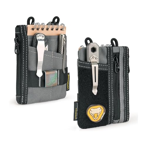 VIPERADE VE18-S Klein EDC Tasche Mini EDC Pocket Pouch Tool Organizer,Klein EDC Organizer Werkzeugtasche mit 6 Taschen,EDC Organizer Tasche für Herren,Klein Multitool Taschen Organizer -Grau