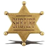 TK Gruppe Timo Klingler Sheriff Western Insignia dorada – Disfraz de vaquero – Carnaval