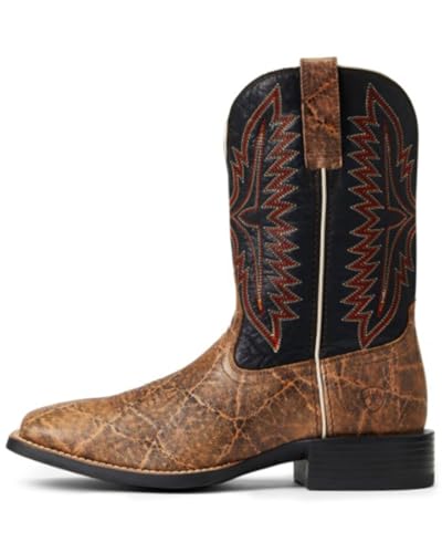 ARIAT Mens Sport Smokewagon Western Boot Grizzly Elephant Print/Liberty Black 8 Wide
