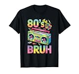 Retro 80s Bruh Outfits for Boys Girls 1980s Party Eighties T-Shirt