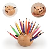 Damuzhi Wooden Pufferfish Pen Holder