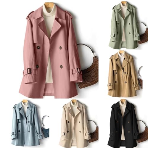 Trench de style coréen avec détails à la taille et col à revers structuré