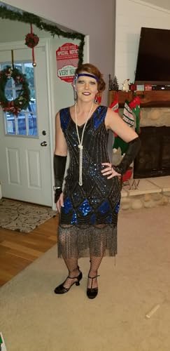 Image of PrettyGuide Women 1920s Gatsby Cocktail Sequin Art Deco Flapper Dress