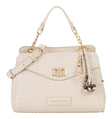 Sac à épaule Gea Satchel Bag Valentino écru beige aux finitions haut de gamme