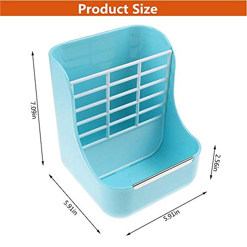 STTQYB Hay Feeder, 2 in 1 Hay Food Bin Feeder for Small Animals Food hay Feeder for Rabbit, Guinea Pig (1 Pack, Pink) - Thumbnail 7
