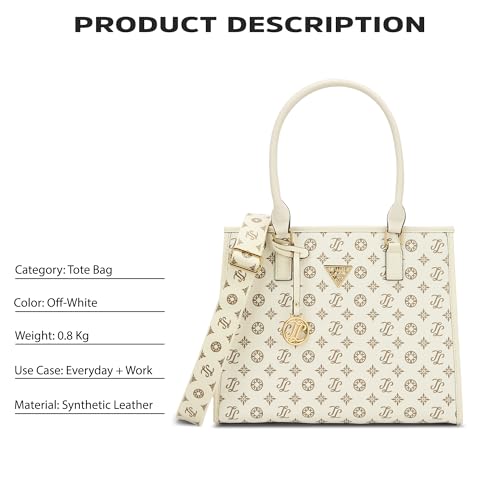 Image of Lavie Signature Women's Benton Tote Bag for Women | Tote Handbag for Work | Ladies purse | Stylish Shoulder Bag | Gift for Women
