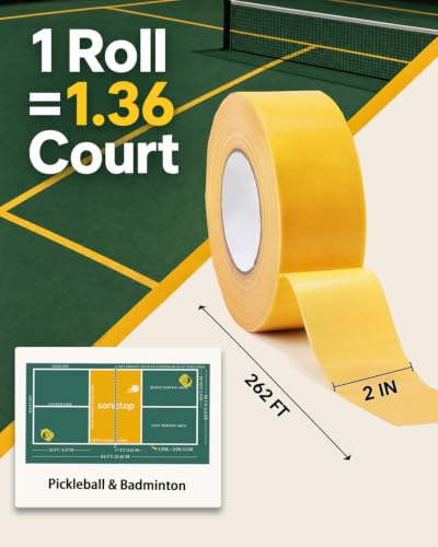 Cinta de marcaje para cancha de pickleball exterior en pack de 3 piezas 2