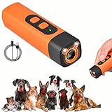 HuaMuDM Anti Bell Gerät Hunde,Ultraschall Hundeabwehr mit 3 Einstellbaren Frequenzen LED-Taschenlampe, Wiederaufladbar Antibell Ultraschall Gerät,für Kleine Große Hunde Innen Außenbereich Hund