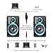 RECCAZR SP2040 Surround Computer Speakers with Deep Bass USB Wired Powered Multimedia Speaker for PC/Laptops/Smart Phone Built-in 4 Loudspeaker Diaphragm(Blue)