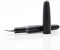 Vista 6 de JINHAO 9056 - Pluma estilográfica de madera natural hecha a mano (madera de ébano, clip negro, punta mediana de 0.028 in)