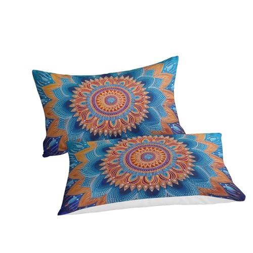 Parure de lit fleurs polygonales 3D housse de couette microfibre double 200x200cm ado