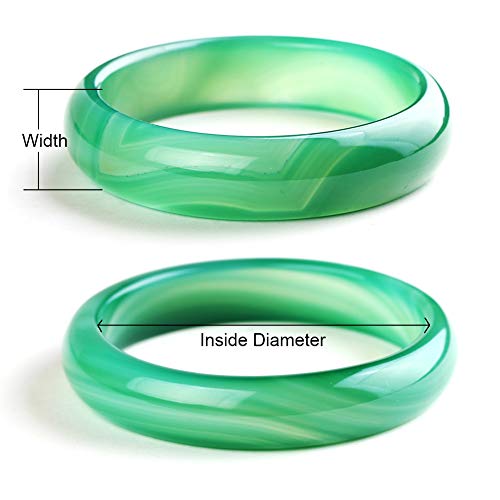 Natural Green Agate Jade Bangle Bracelet for Womens4