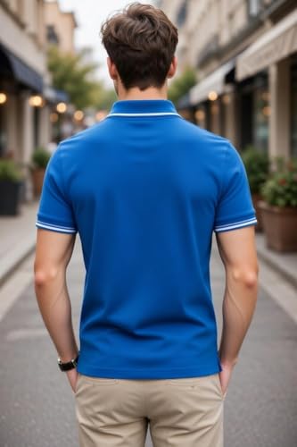 Image of TAGAS Mens Polo T-Shirt || Men's Color Polo Tshirt | Short Sleeve Casual Pullover with Collar |Casual Wear for Men | Mens Regular FIT T-Shirts