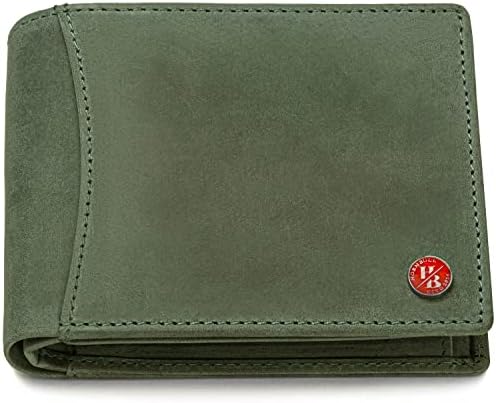 HORNBULL Themes Green RFID Blocking Leather Wallet for Men | Wallets Men Leather | Mens Wallet
