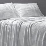 Burrito Blanco Juego de Sábanas Nacarina Invierno Poliéster Cama 200 Cielo