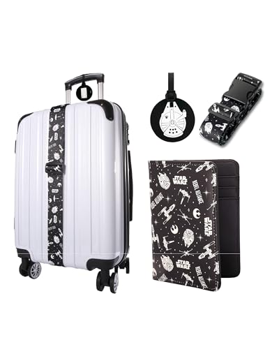 Star Wars Travel 3-Piece Set with Passport Holder, Bag Tag, and Luggage Strap, Star Wars Accessories Official License
