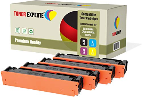 Kit 4 TONER EXPERTE® 201X 201A CF400X CF401X CF402X CF403X Toner compatibili per HP Color LaserJet Pro MFP M277dw M277n M274n M252dw M252n