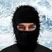 CORIRESHA Men Women Winter Distressed Balaclava Knitted Cool Full Face Ski Windproof Mask Yellow