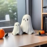 SHIFANQI Halloween Ghost Figurine - Spooky Resin Ghost Statue, Funny Cute Ghost Ornaments for Halloween Decorations, Porch and Indoor Home Office Desk Decor, Christmas,New Year’s Gifts