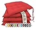ZOLLNER 4 cuscini per sedia da cucina e balcone, 40x40 cm, rosso