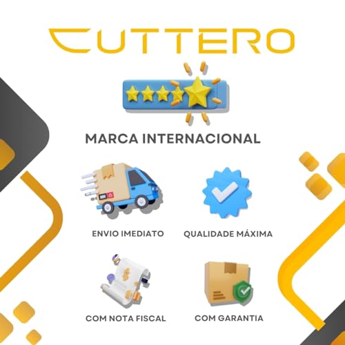 Kit 8 Afiadores de Facas Cuttero 3 em 1 - Amolador Profissional com Base Antiderrapante e Pegada Erg