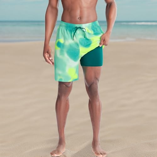 Image of Under Armour Men's Compression Lined Volley Swim Trunks, UPF 50+ Sun Protection, Drawstring Closure & Elastic Waistband