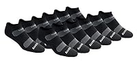 Saucony Men's Rundry Mesh Ventilating Comfort Fit Performance No-Show Socks, Available in M-XXL (6, 12, 18 Pairs), Black Basic (12 Pairs), Large